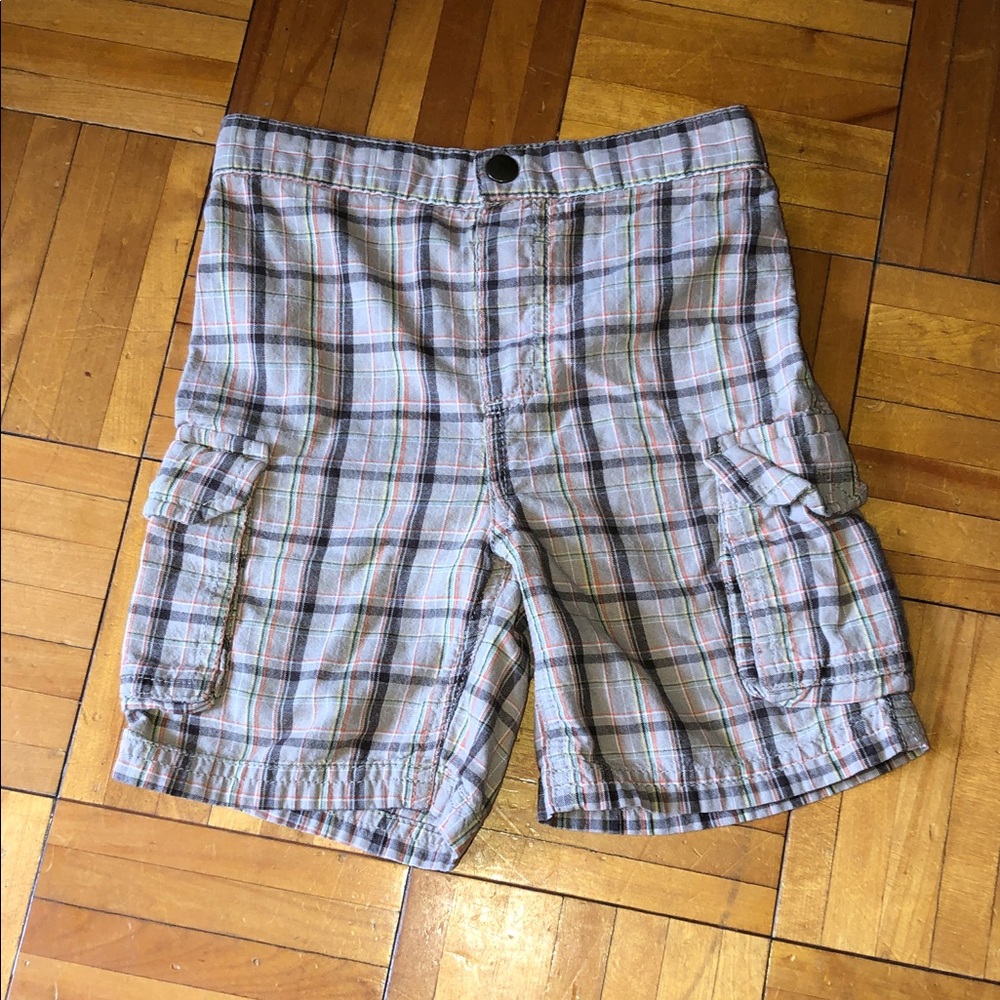 George Kids Checkered Cargo Shorts
